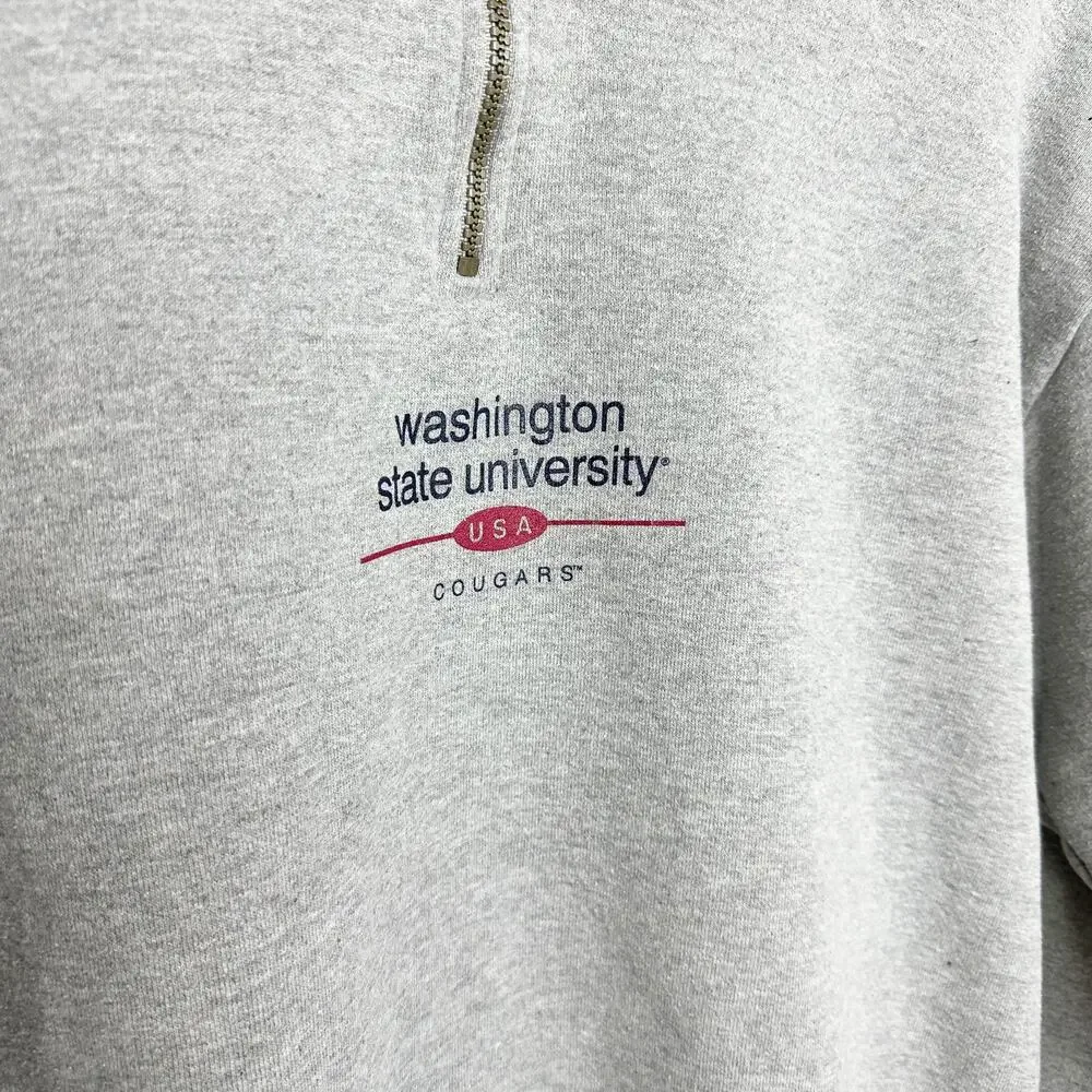 Jerzees Women's WSU Washington State University Cougars Gray Sweatshirt M/L - Picture 3 of 6